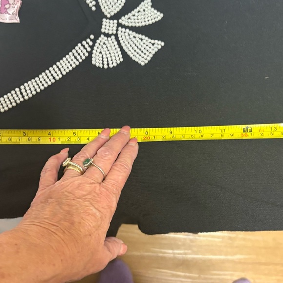 Pink Poodle black 3/4 sleeve pullover sweater - Picture 6 of 11